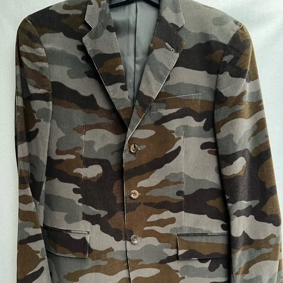 Hickey Suits Blazers Mens Hickey Camouflage Corduroy Blazer